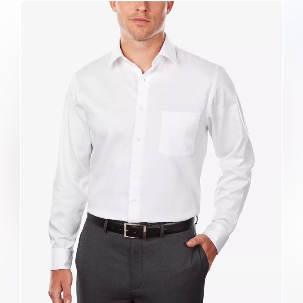 New without Tags‎ Men’s Van Heusen Regular Fit White Button Down Size 2XL